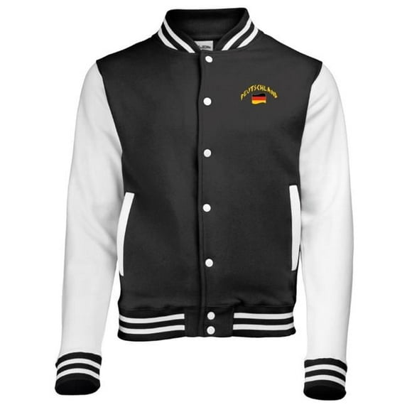 Supportershop SUP384 New-Zeal & Varsity Kids Jacket, Black & White - 12-13 Years