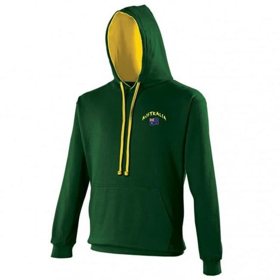 Supportershop SUP755 Australia Hoodie Sweatshirt, Large