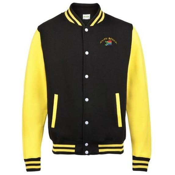 Supportershop SUP360 South Africa Varsity Kids Jacket, Black & Yellow - 5-6 Years