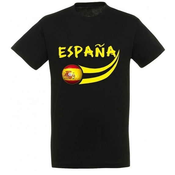 Supportershop Spain Soccer Kids T-Shirt, Black - 4 Years