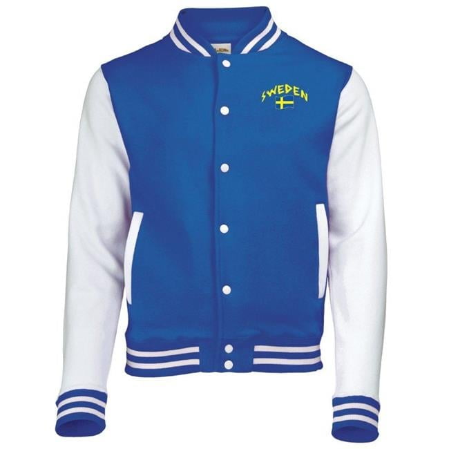 Supportershop  Sweaden Varsity Kids Jacket, Blue & White - 12-13 Years