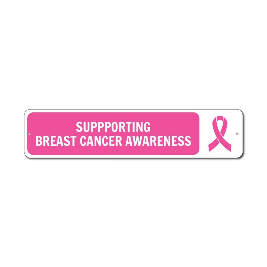 Cancer Support Program Sign Supporting Breast Cancer Awareness Sign, Custom Support The Fight Decor ...