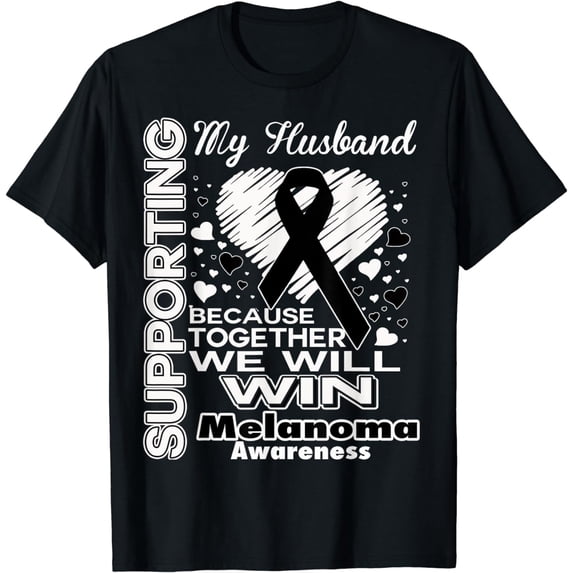Supporting My Husband - Melanoma Awareness shirt