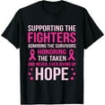 thumbnail image 1 of Supporting The Fighters Breast Cancer Awareness Pink Graphic T-Shirt, 1 of 4