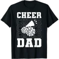thumbnail image 1 of Supportive Black & White Megaphone Pom-Pom Cheer Dad T-Shirt Perfect for Game Day & Fan Events, 1 of 5