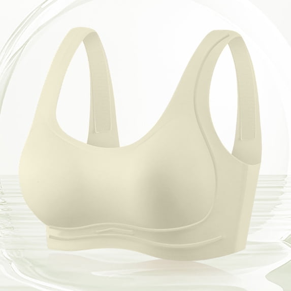 Supportive Bralettes for Women Large Bust Seamless Bras for Women Soft Wireless Support Bra Comfortable No Underwire Full Cover Pull on Push up Underwear Bralette Green XL