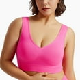 thumbnail image 1 of Supportive Bras for Women Athletic Breathable Workout Gym Yoga Activewear Seamless High Impact Bralettes 3XL 06-Hot Pink, 1 of 4