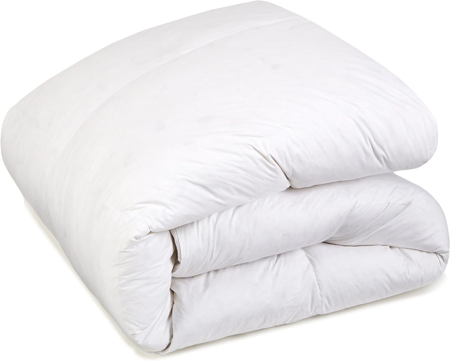 Supportive Cotton Down and Featherbed Mattress Topper, King, Natural