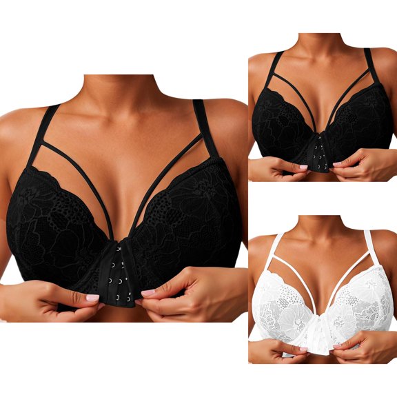 Supportive Lace Back Closure Full Coverage Bra For Women Comfortable And Stylish Lingerie For Everyday Wear Features: T-Shirt Bra