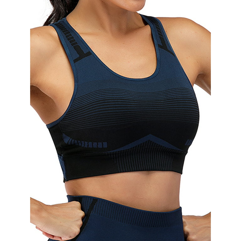 Supportive Sports Bras for Women Running Padded Compression Sports Bra  Racerback Workout Tops Plus Size