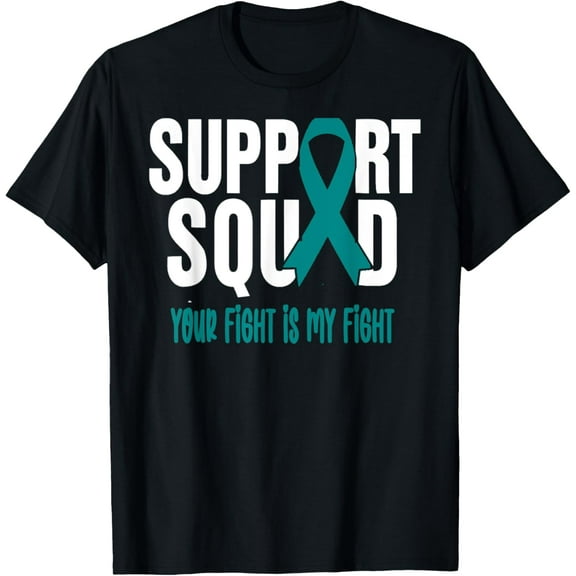 Supportive Squad Ovarian Cancer Awareness T-Shirt