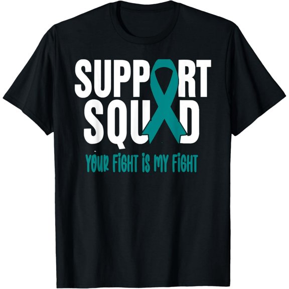 Supportive Squad Ovarian Cancer Awareness T-Shirt