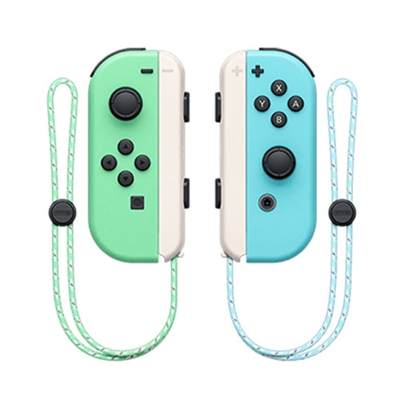 Supports NFC and Ring Fit Adventure Switch Wireless Controllers with Metal Hand Strap Replacement Wireless Gamepad Joy-con (Green&Blue)
