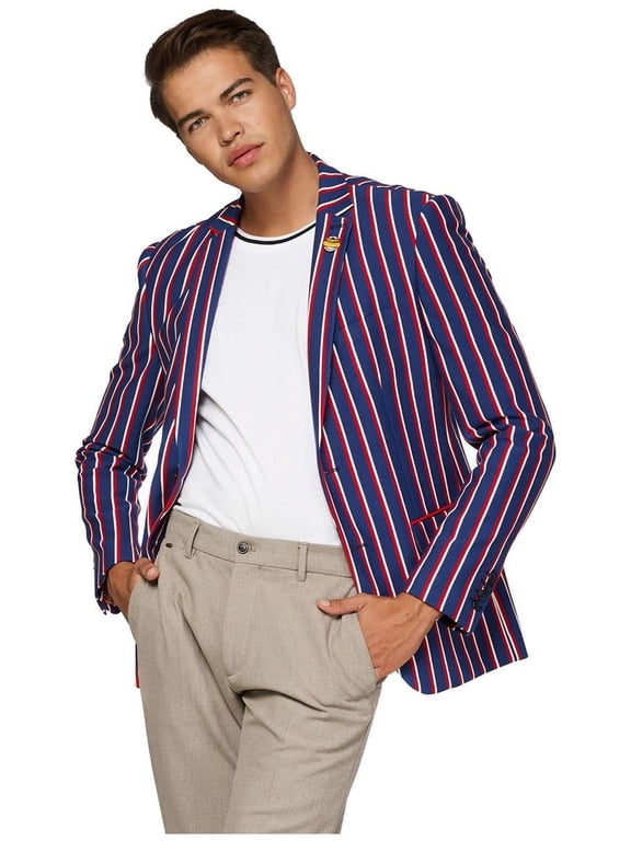 Men's Blazers Supportswear - Cheer Stripes - Cobalt Blue - US 40 Blue