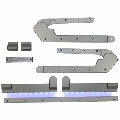 Supra Boat Flip Up Rear Seat Kit 116154 | LED Lit Aluminum (Kit)