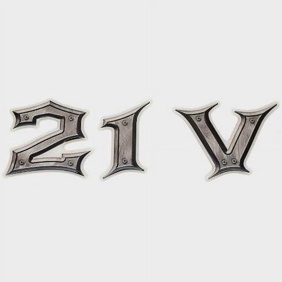 Supra Boat Raised Brand Decal Emblem 106273 | 21V Metallic Gray Vinyl