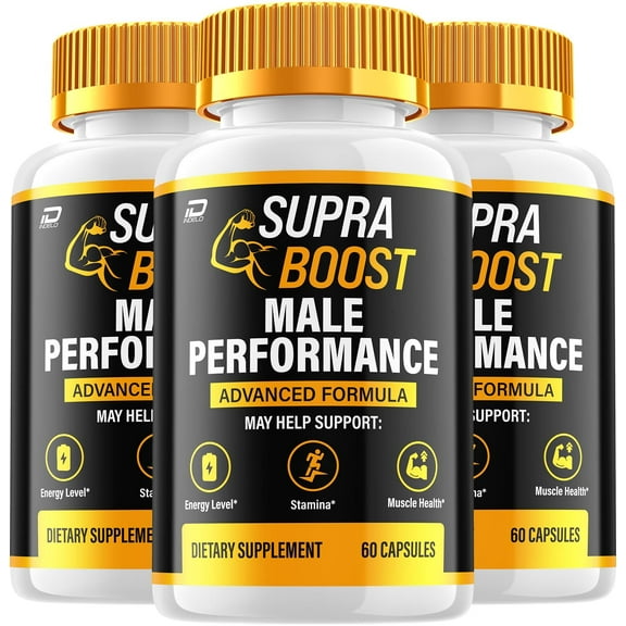 Supra Boost Capsules – SupraBoost Vitamin Complex Pills, Energy, 3 Pack, 180 Capsules