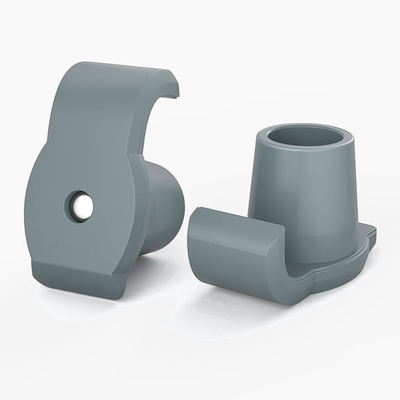 SupreGear 2-Pack 1 1/8" Ball-Type Walker Glide Caps, Replacement Tips for Folding Walkers, Grey