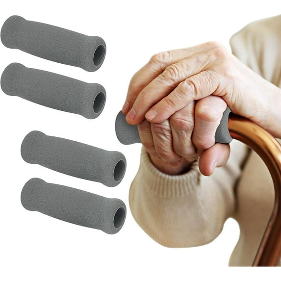 SupreGear 4-Pack Cane Handle Grips for Offset & Walking Canes, Fit for 1 inch Handle