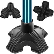 SupreGear 7/8-Inch Quad Cane Tips, Wide Base Rubber Non-Slip Feet for Stable Self-Standing Support