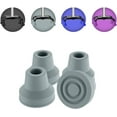 thumbnail image 1 of SupreGear 1/2 in Quad Cane Tip, Non-Slip Replacement Rubber Foot, 4-pack, Gray, 1 of 7