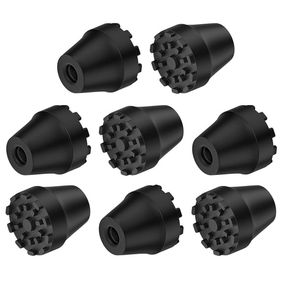 SupreGear 11mm Rubber Trekking Pole Tips, 8-Pack Walking Stick End Caps Replacement for Hiking & Trekking