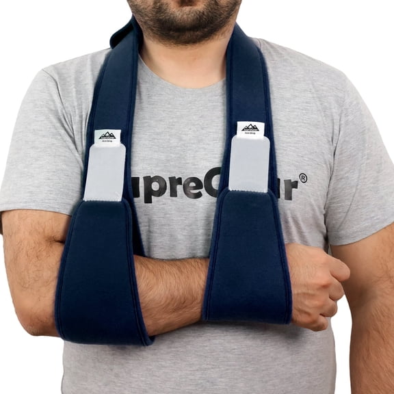 SupreGear Arm Sling, Lightweight Breathable Support, Unisex, Dark Blue