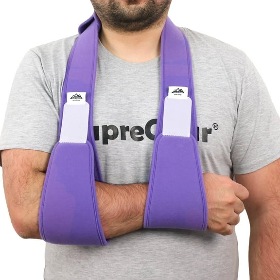 SupreGear Arm Sling, Adjustable Lightweight Support, Unisex, Purple