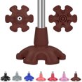 thumbnail image 1 of SupreGear Heavy-Duty Self-Supporting Non-Slip Cane Tip - 3/4 Inch Rubber Base, Six-Point, Brown, 1 of 8