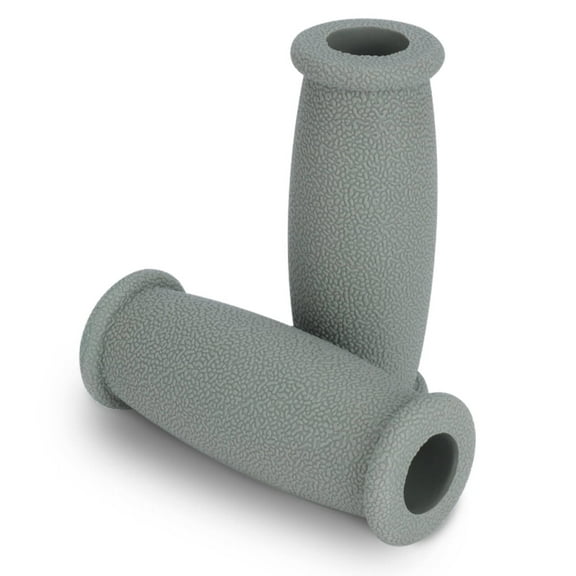 SupreGear Comfort Grip Crutch Handle Pads - Soft Rubber Replacement, Grey, 3.9"x1.5", 2-Pack