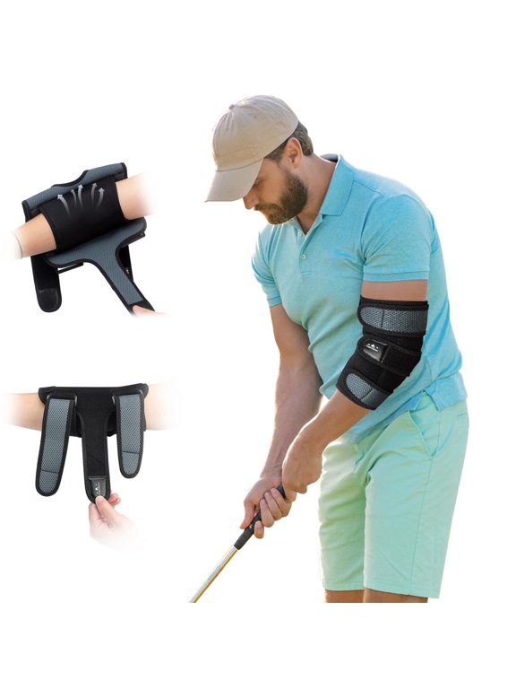 Tennis Elbow Brace, Adjustable Neoprene Compression Strap, Black, One Size
