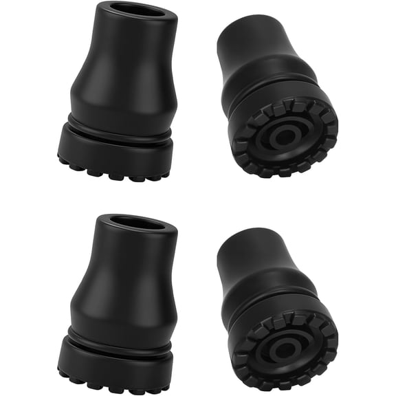 SupreGear Non-Slip Rubber Cane Tips 3/4 Inch for Walking Canes & Mobility Aids, 4/6/8 Pack