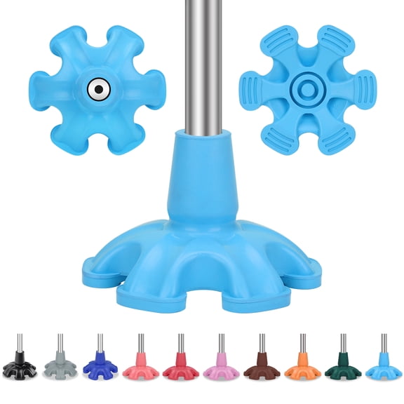 SupreGear Heavy-Duty Non-Slip Rubber Cane Tip Replacement, Durable All-Terrain Grip Light Blue, 3/4''