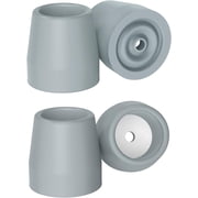 SupreGear 1-1/8" Rubber Walker Tips for Walkers, 4-Pack Replacement Caps for Commode Chairs, Gray