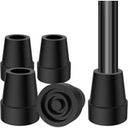 SupreGear Cane Tips 3/4 inch Rubber Non-Slip Traction Tip, 4 Pack for Walking Canes