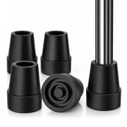 SupreGear Cane Tips 3/4 inch Rubber Non-Slip Traction Tip, 4 Pack for Walking Canes