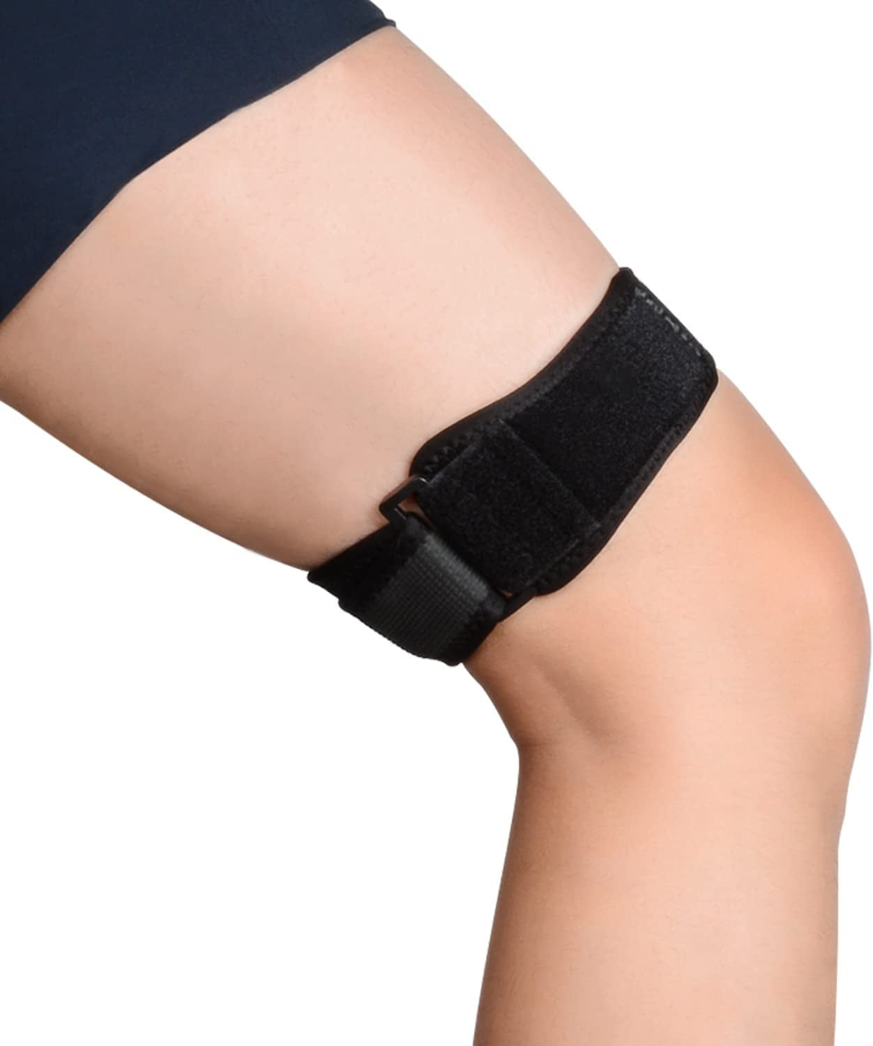 SupreGear IT Band Strap for Knee, Adjustable Comfortable Iliotibial Band  Wrap ITB Strap, Black 