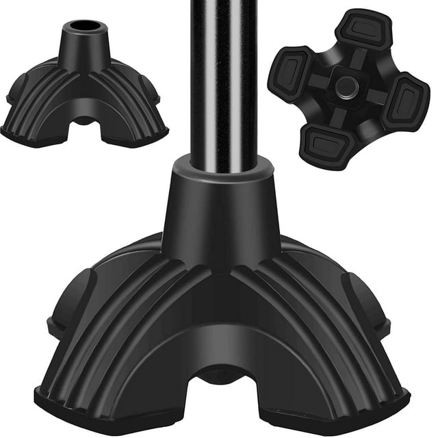 SupreGear NonSlip Rubber Cane Tip 4 Point for 3/4 Inch Diameter