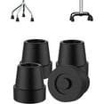 thumbnail image 1 of SupreGear Quad Cane Tips 4-Pack Rubber Replacement Tips for Walking & Standing 5/8 Inch Black, 1 of 8