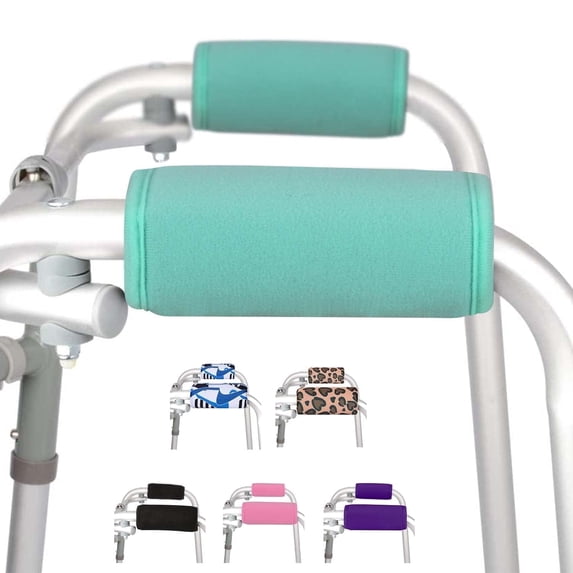 SupreGear Walker Grips (2-Pack), Soft Padded Non-Slip Cushions for Folding Walker Handles, Mint