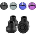thumbnail image 1 of SupreGear 1/2 in Quad Cane Tip, Non-Slip Replacement Rubber Foot, 4-pack, Black, 1 of 8
