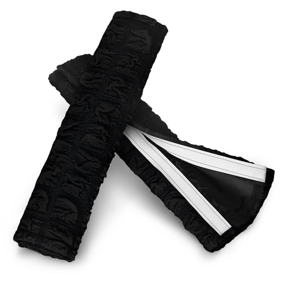 SupreGear Seat Belt Shoulder Cover 2 Pack, Soft Cushion Pad for Neck Shoulder Comfort, Universal Fit Black