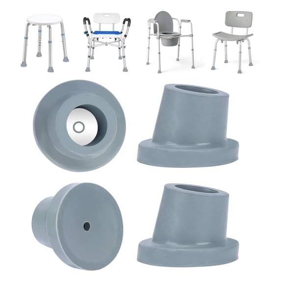 SupreGear 1 inch Rubber Chair Feet Tips, Non-Slip Durable Gray, 4-Pack for Chairs & Furniture