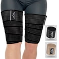 thumbnail image 1 of SupreGear 2-Pack Thigh Compression Wrap, Adjustable Leg Support Sleeves, Black, 59 inch, 1 of 7