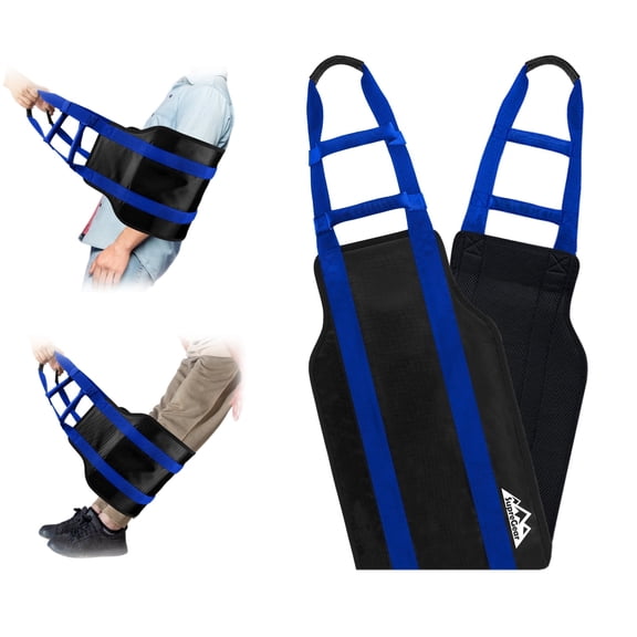 SupreGear Transfer Sling, 35" Lift Assist Gait Belt for Seniors, Mobility Aid, Black