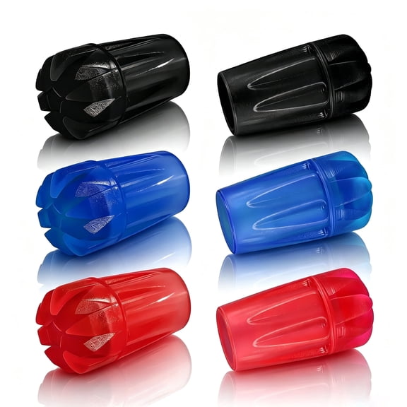 SupreGear Trekking Pole Tips, 11mm Non-Slip Walking Stick Protectors, Durable Rubber Replacement Tips, 6-Pack, Multicolor