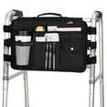 thumbnail image 1 of SupreGear Walker Bag, Rollator Wheelchair Storage Pouch with Cup Holder, Water-Resistant Nylon, Dark Black, 1 of 9