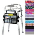 thumbnail image 1 of SupreGear Side Mount Walker Bag, Waterproof Folding Walker Organizer Pouch with Cup Holder, Double-Sided Storage, Plaid Green, 1 of 9