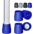 thumbnail image 1 of SupreGear 4-Pack 1-1/8" Heavy-Duty Rubber Walker Tips, Replacement for Walkers and Commodes, Blue, 1 of 7