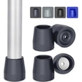 thumbnail image 1 of SupreGear Rubber Walker Replacement Tips, 1-1/8 in Non-Slip Leg Caps for Walkers and Frames Floor Protection, 4 Pack, Dark Gray, 1 of 7